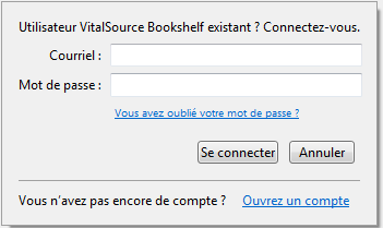 Connectez-vous dans Bookshelf